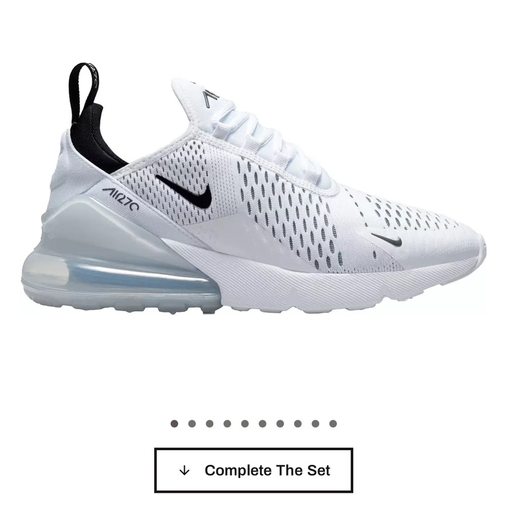 Nike Air Max 270 White and Black Sneakers
